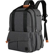 Wholesale - DARK GRAY DIAPER BACKPACK W/CHANGING PAD C/P 14